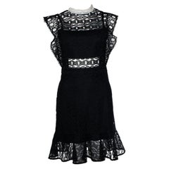 Sandro, black lace dress