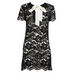 Sandro Black Lace Mini Dress Size S