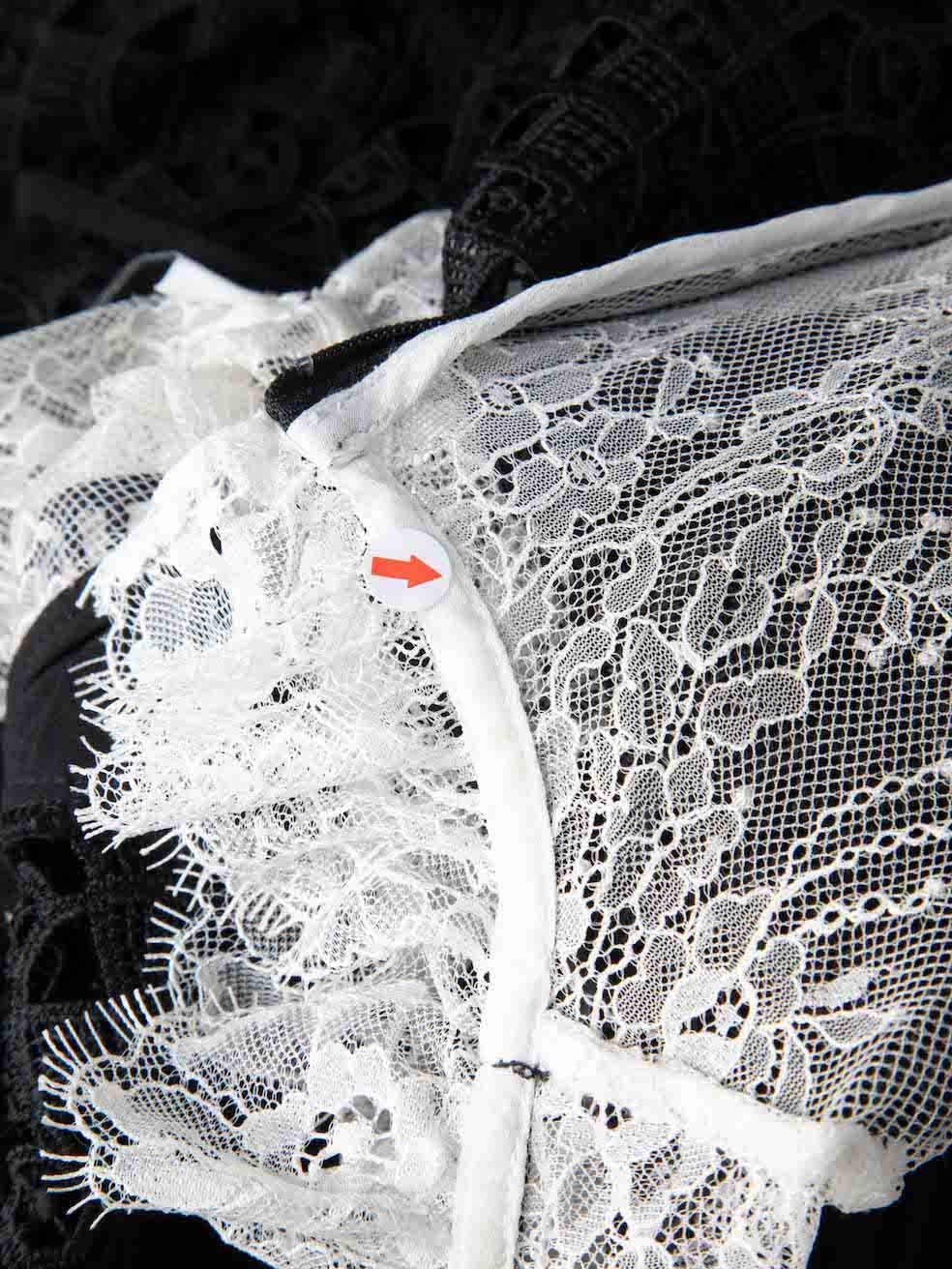 Women's Sandro Black Lace Mini Long Sleeve Dress Size XS For Sale