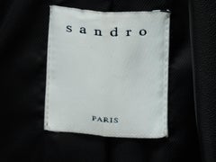Sandro Black Leather Moto Jacket