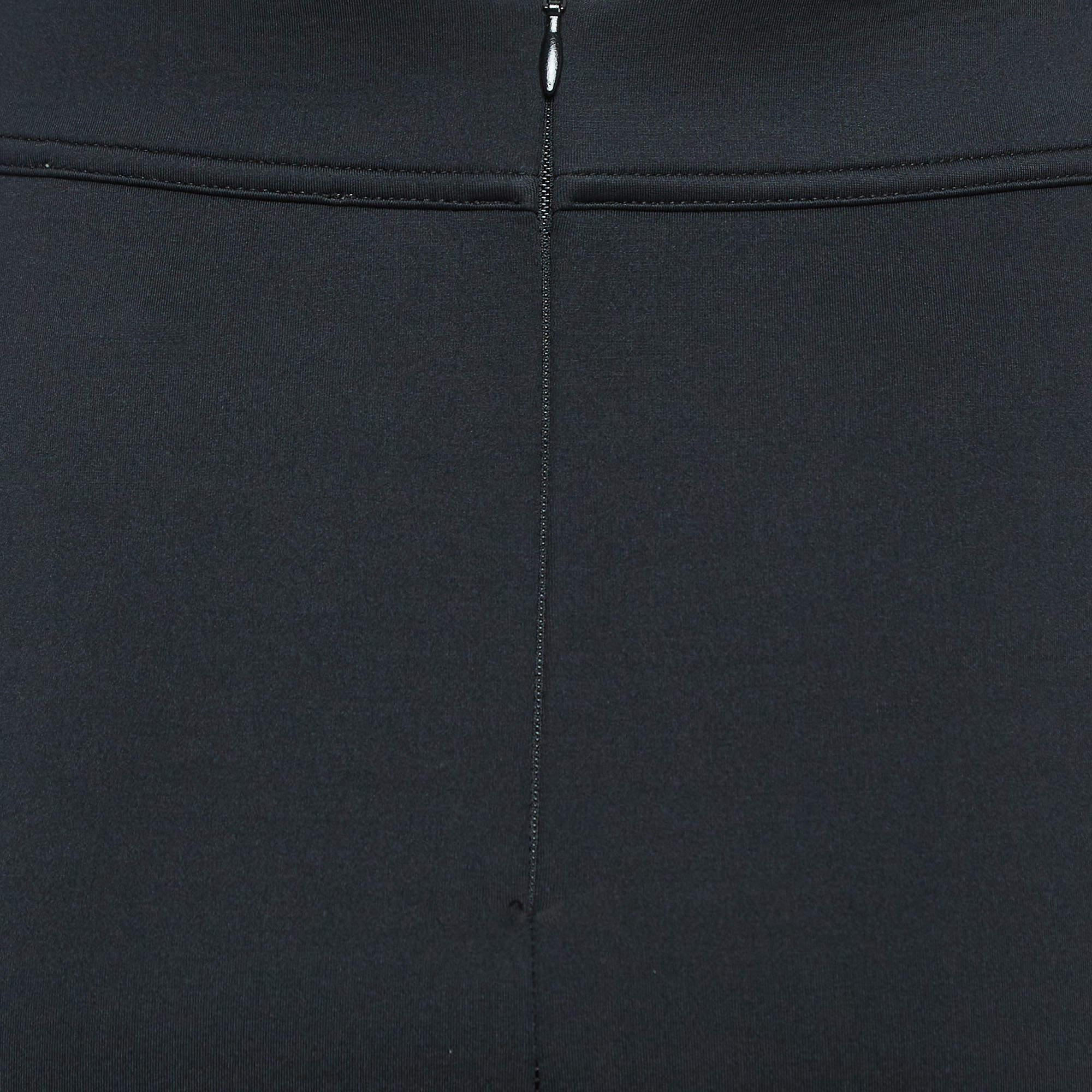 Women's Sandro Black Neoprene Pencil Skirt S For Sale