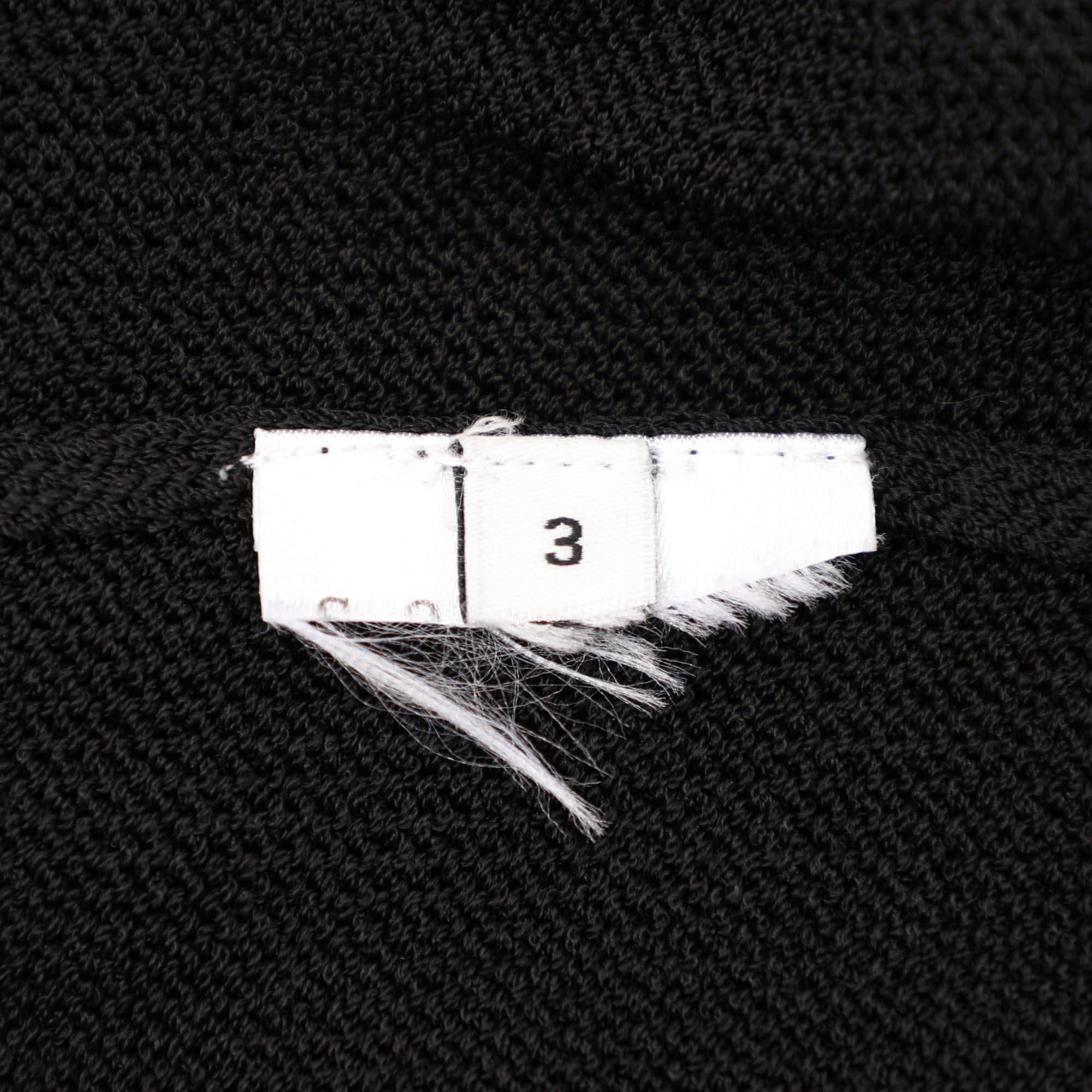 Sandro Black Perforated Knit Long Sleeve Jumper L For Sale 2