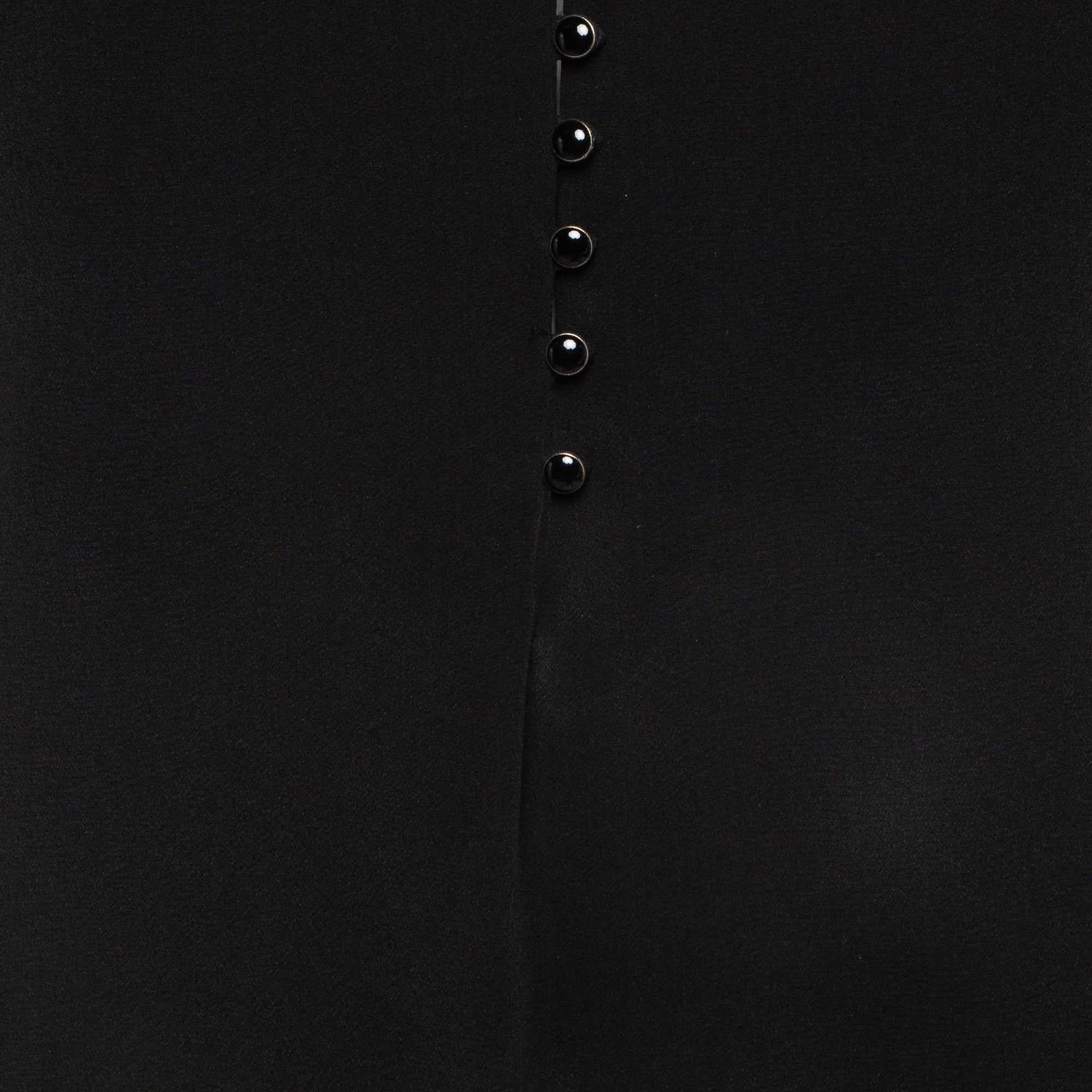 Nero Sandro Top in pizzo di seta nero S in vendita