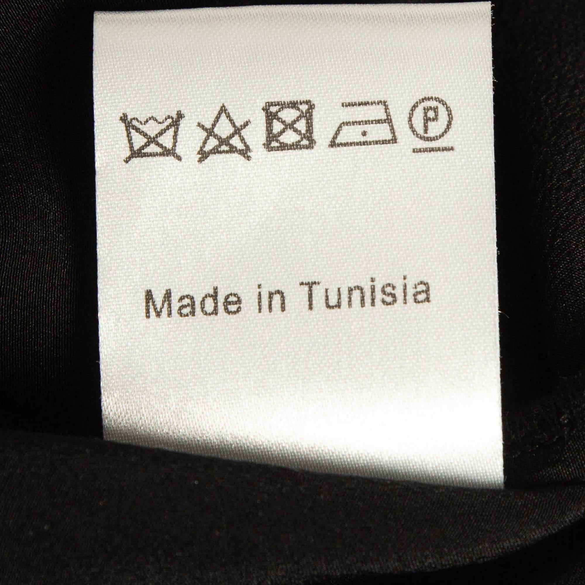 Sandro Top in pizzo di seta nero S in vendita 1