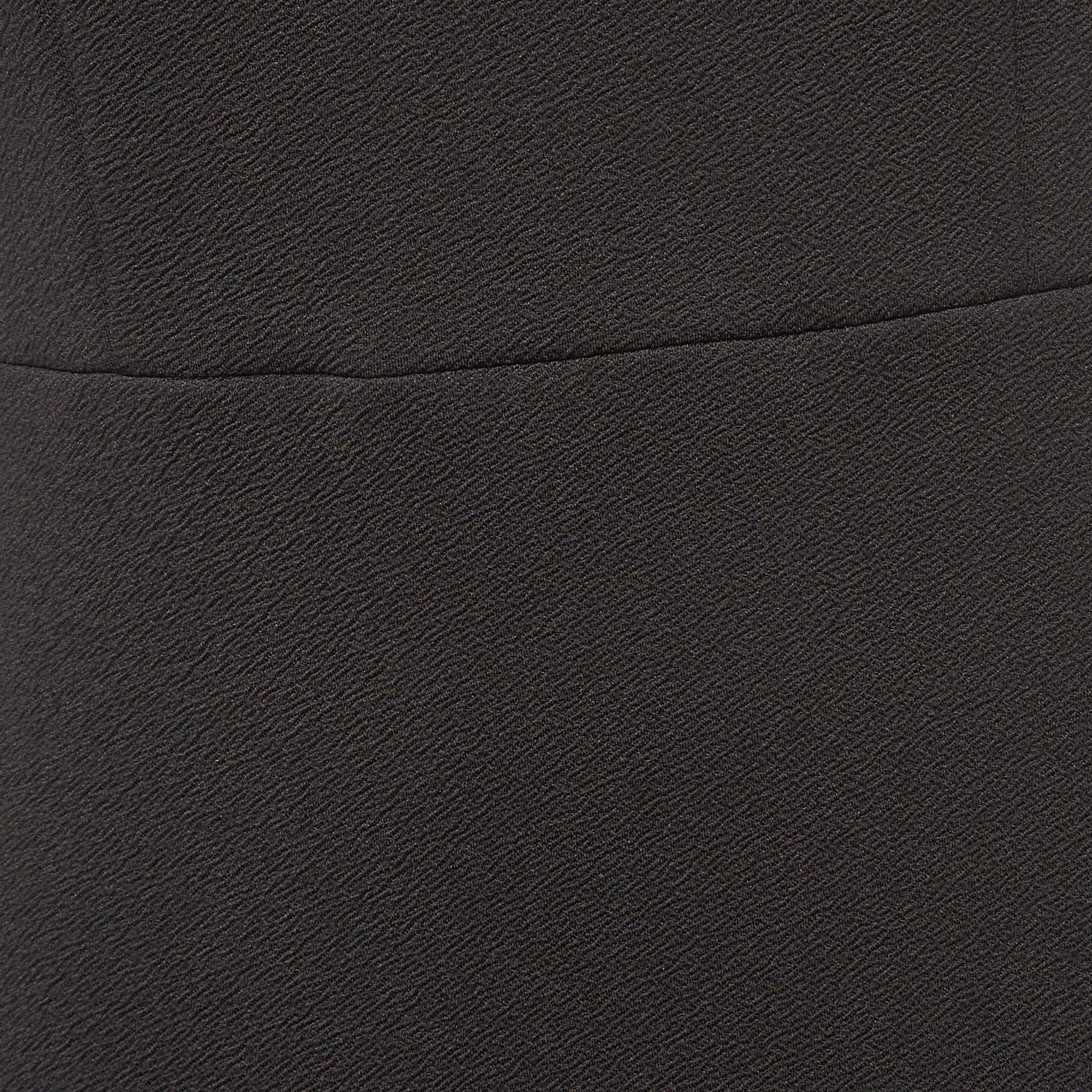 Sandro Black Textured Neoprene Sleeveless Mini Dress S In Good Condition In Dubai, Al Qouz 2