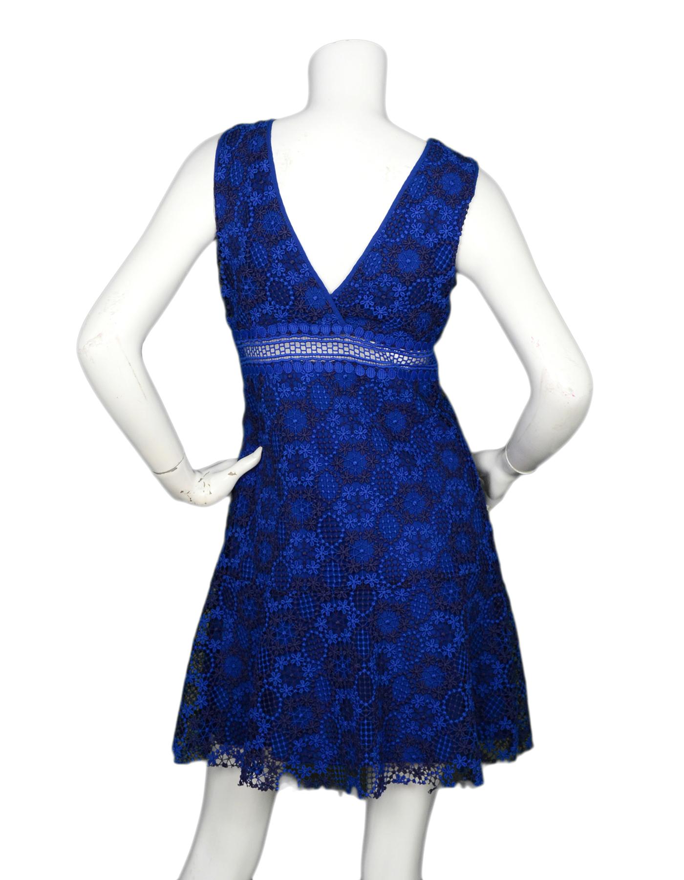 sandro blue lace dress