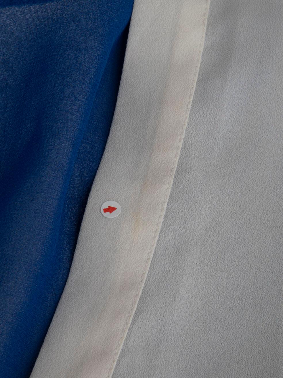 Sandro Blau Geschichtetes Detail Ärmelloses Kleid Größe S im Angebot 2