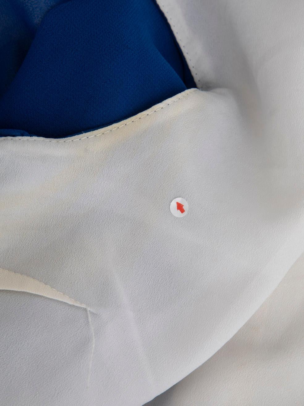 Sandro Blau Geschichtetes Detail Ärmelloses Kleid Größe S im Angebot 4