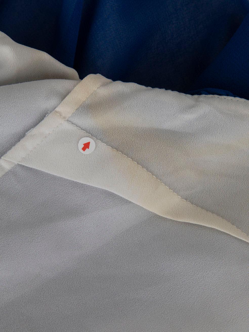 Sandro Blau Geschichtetes Detail Ärmelloses Kleid Größe S im Angebot 5