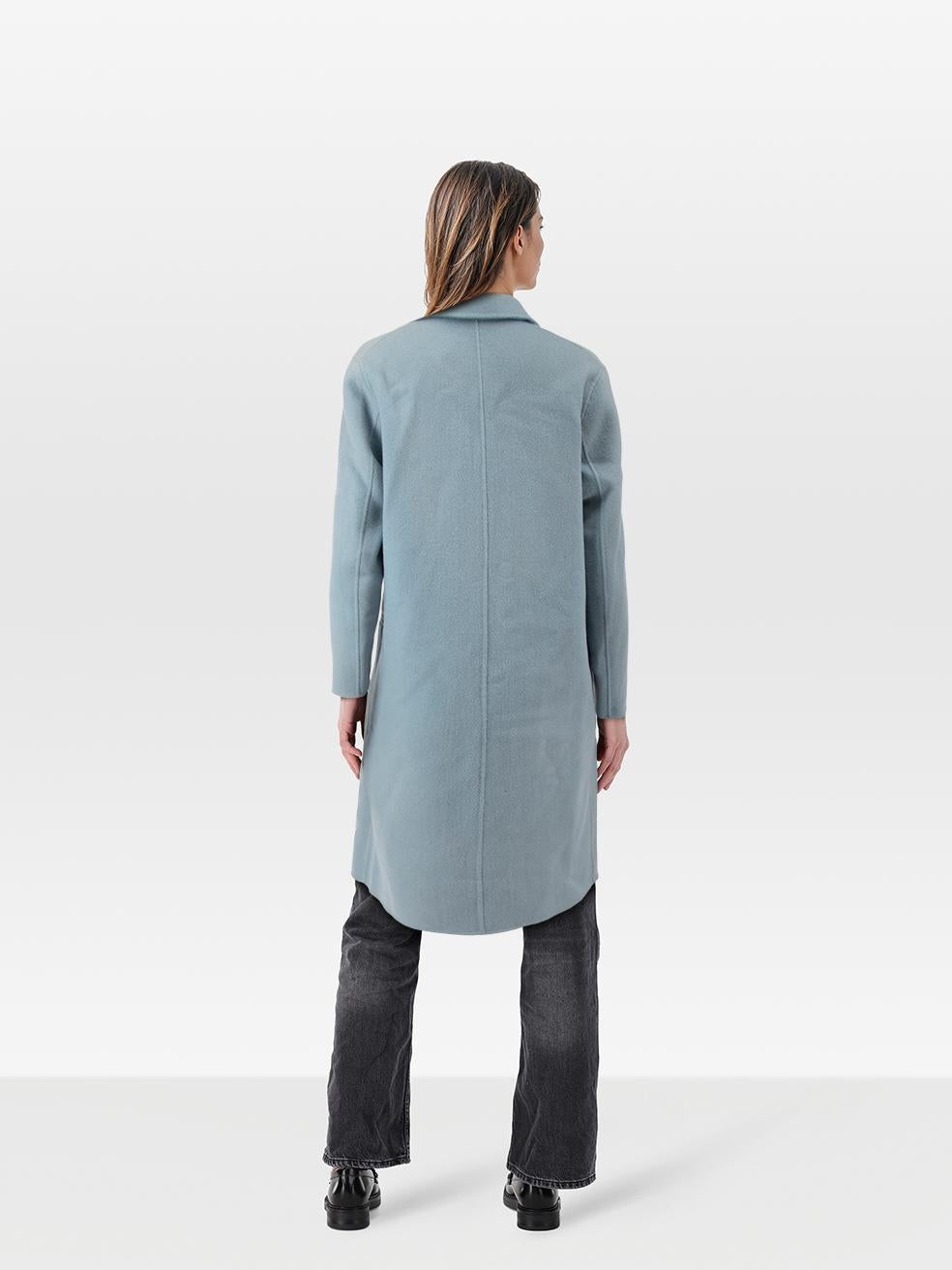 CONDITION is Very good. Minimal wear to coat is evident. The brand tag is undone, there is a bald spot on the back of the coat, and a discolouration mark on the front hem is evident on this used Sandro designer resale item.
 
 
 
 Details
 
 
 Blue

