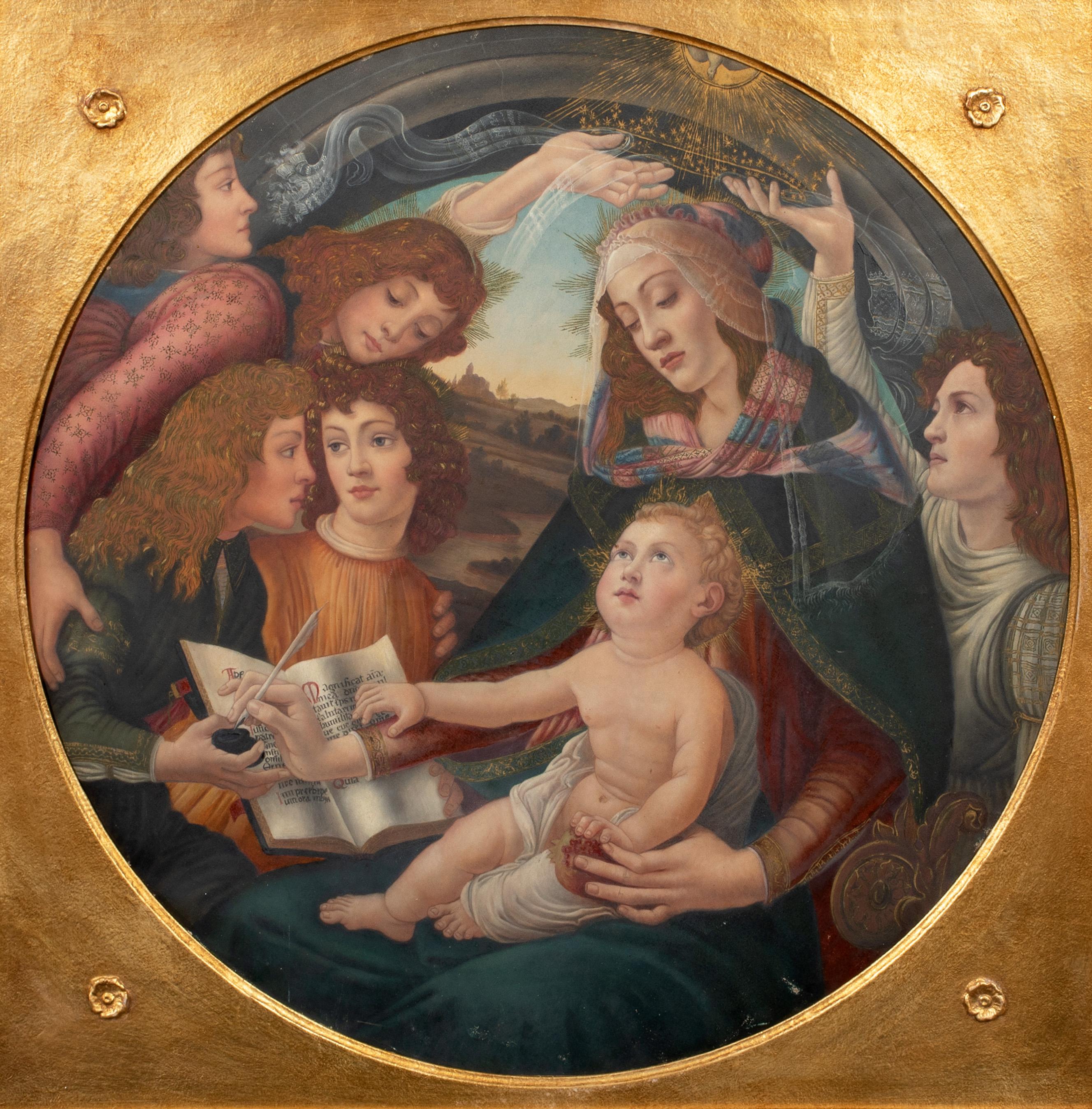 Madonna der Göttin der Magnificat, 19. Jahrhundert (Braun), Portrait Painting, von Sandro Botticelli