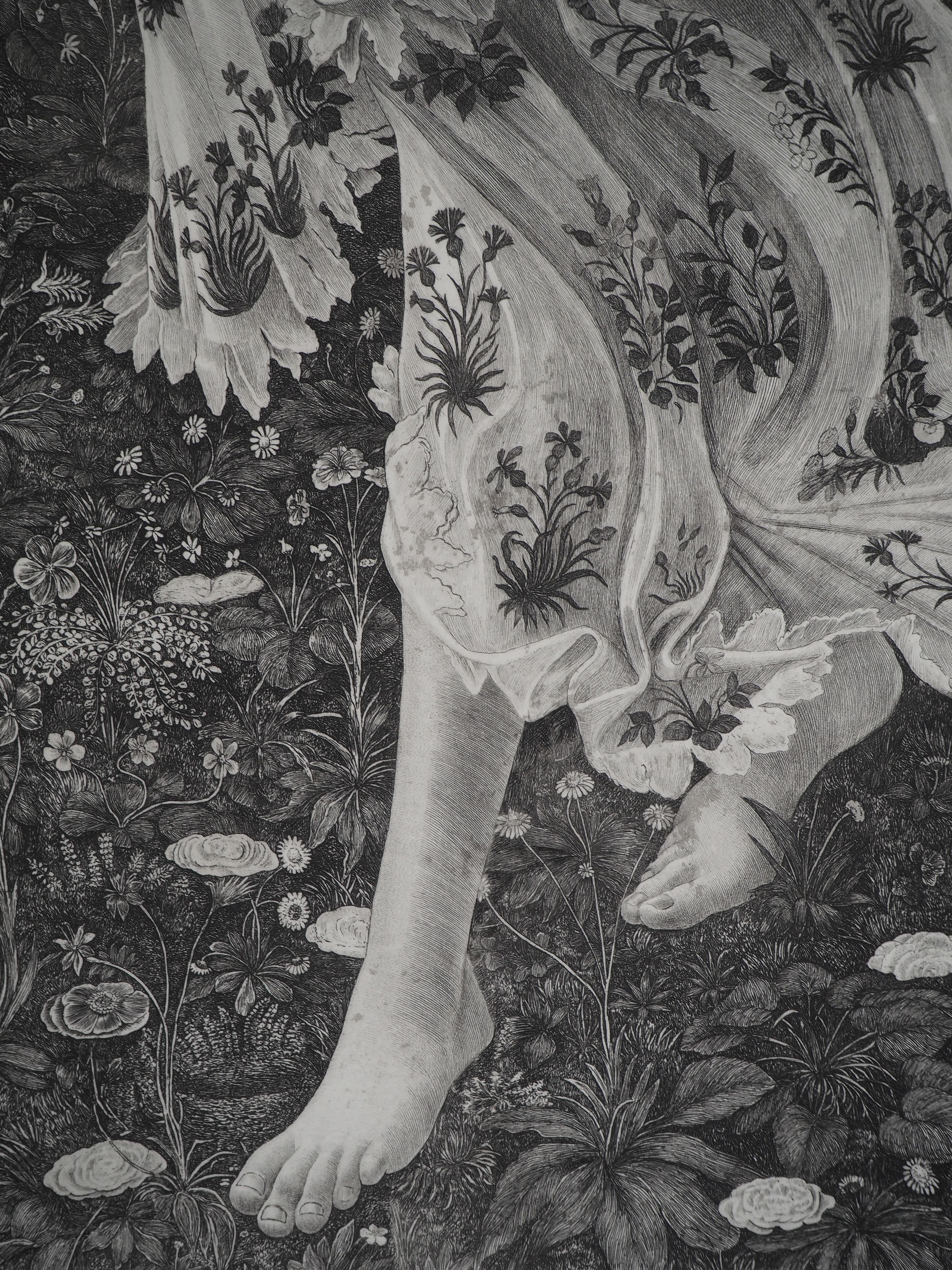 Sandro BOTTICELLI
Printemps

Gravure à l'eau-forte
Non signé
Sur vellum 76 x 39.5 cm (c. 29.93 x 15.56 inch)

INFORMATION : Publié par la Chalcographie du Louvre et authentifié par le cachet sec du studio. Cette gravure a été réalisée d'après le