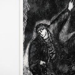 Lithographie signée par l'artiste Sandro Chai (de la série Sitting Lady)