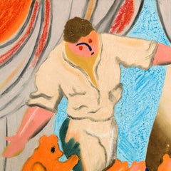 Sandro Chia „Maler mit Teddybären“ Karborundum-Radierung 1989-90, signiert