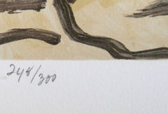 Athletes, Impressionist Lithograph by Sandro Chia