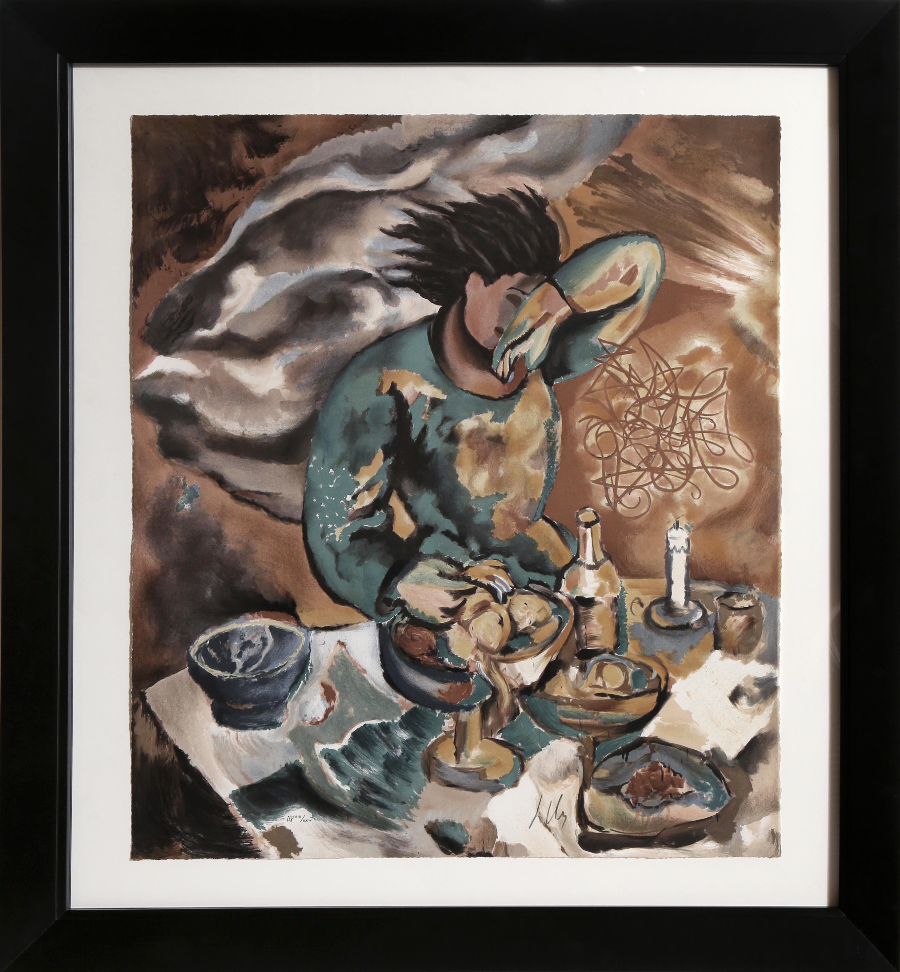 Dinner Table, Lithograph by Sandro Chia