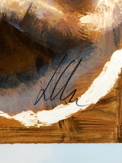 Large lithograph Italian Post Modernist Bright Figurative Pop Art Cubism