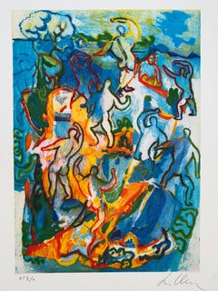 Lithograph Italian Post Modernist Figurative Pop Art
