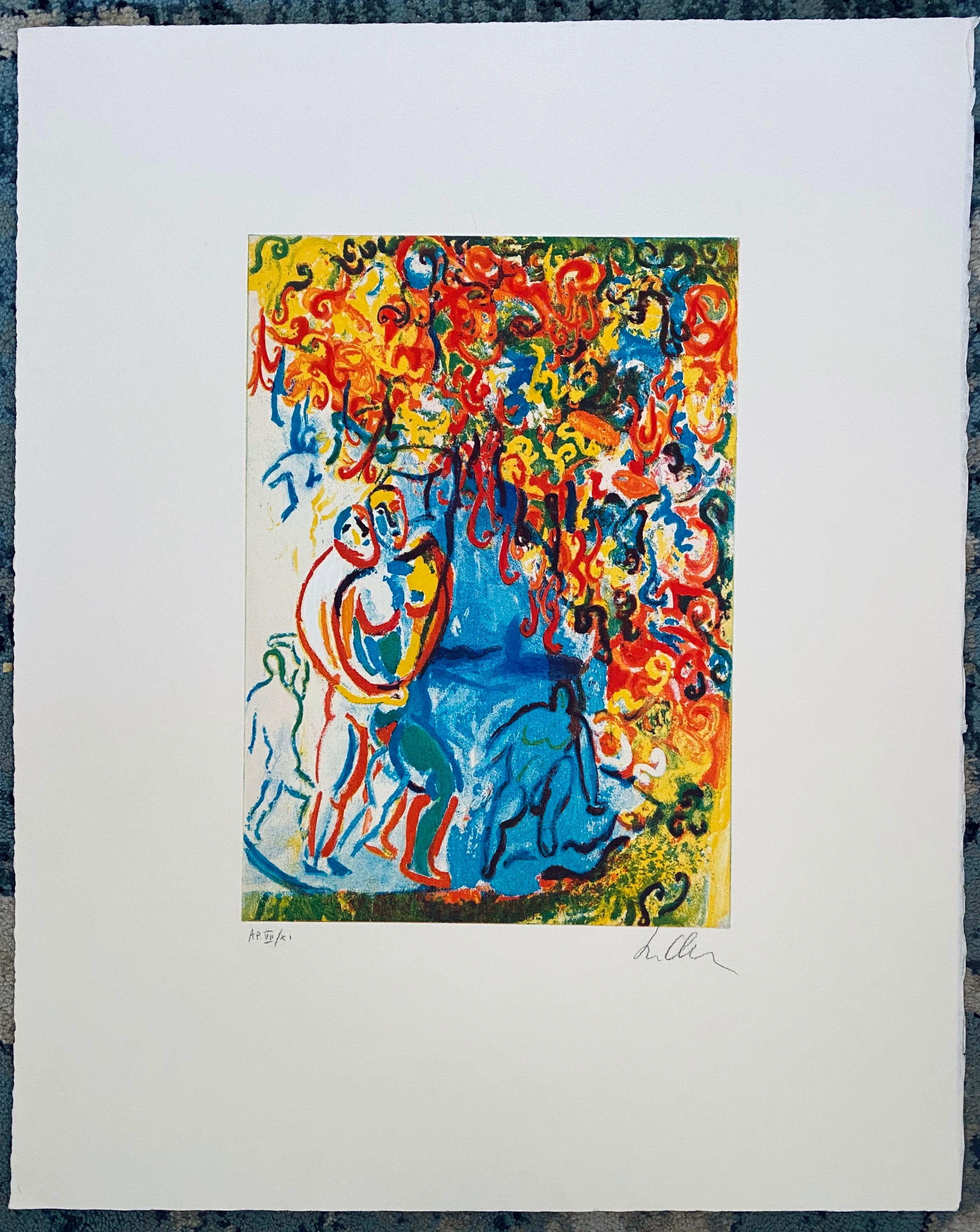Litografia Italiana Post Modernista Figurativa Pop Art - Print di Sandro Chia