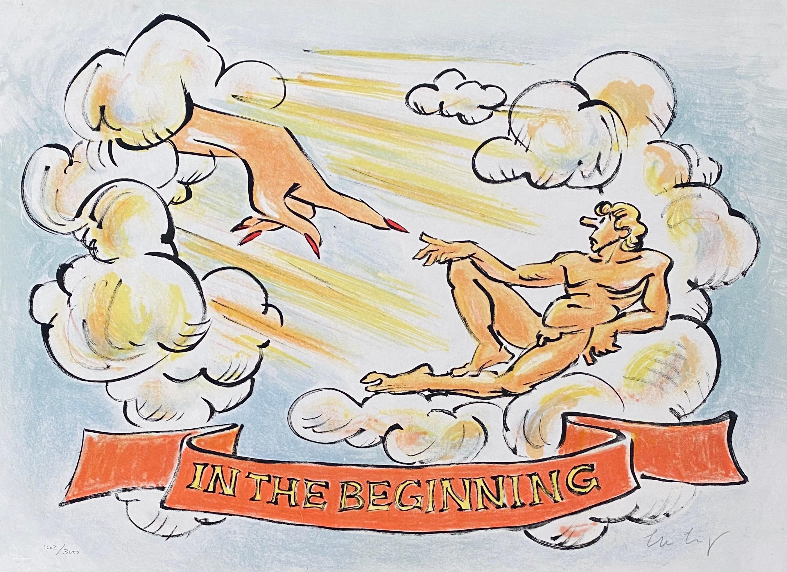Litografia Italiana Post Modernista Figurativa Pop Art - 