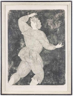 Chico que corre con dedos extraños - Grabado de Sandro Chia - 1981