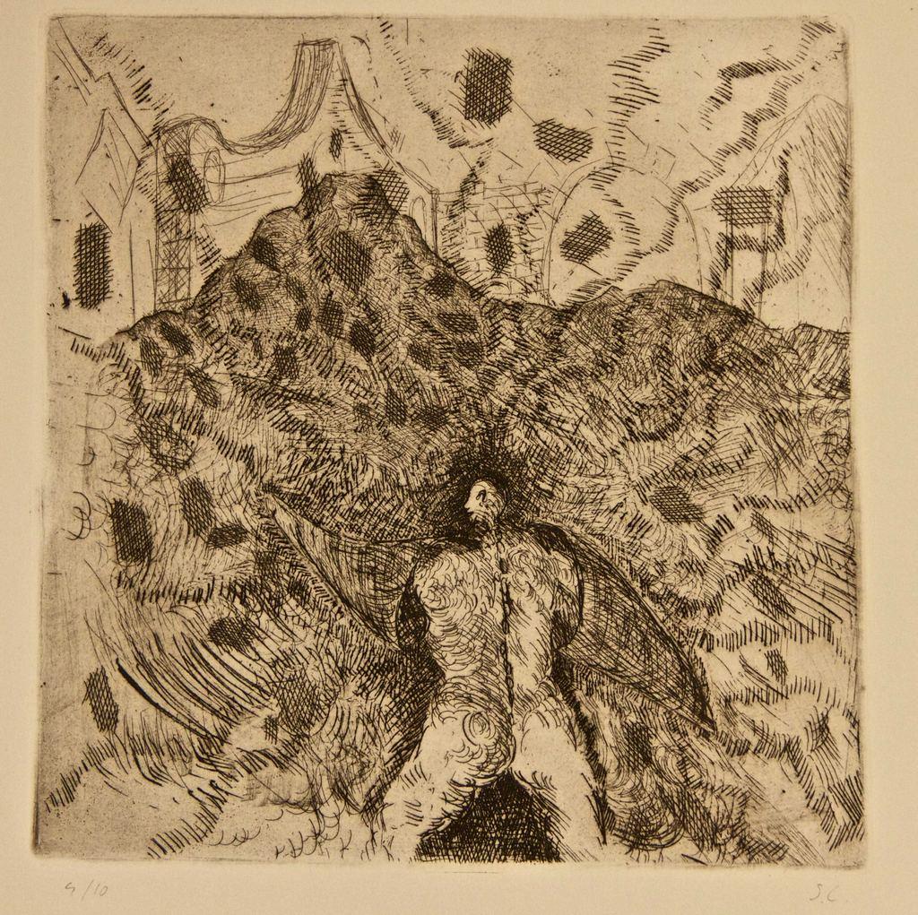 Sandro Chia Figurative Print – „Son of the Face“ – Radierung, signiert, Auflage: 10, zeitgenössisch, 1960er Jahre
