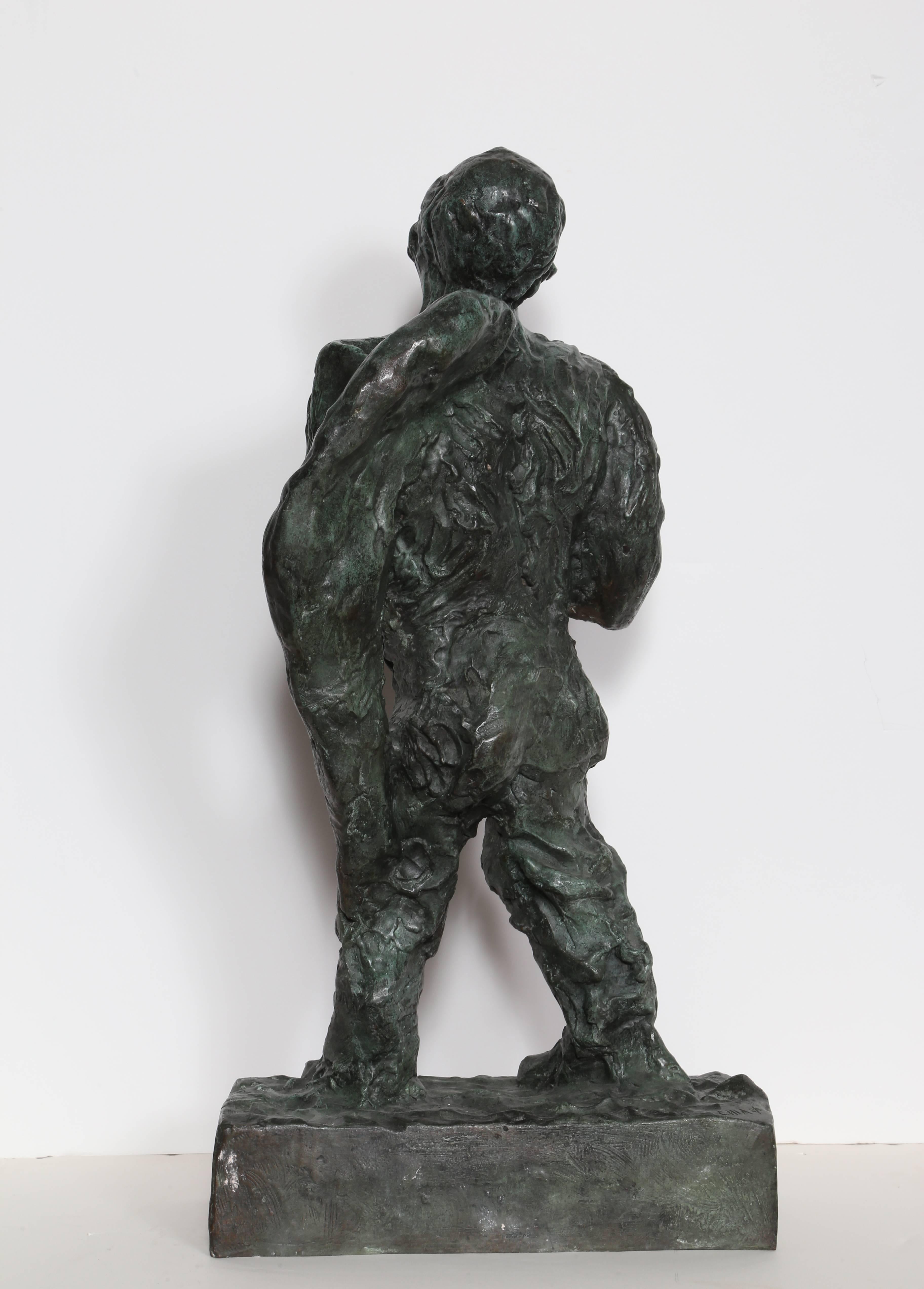 Angelo con cuore, scultura in bronzo di Sandro Chia in vendita 4