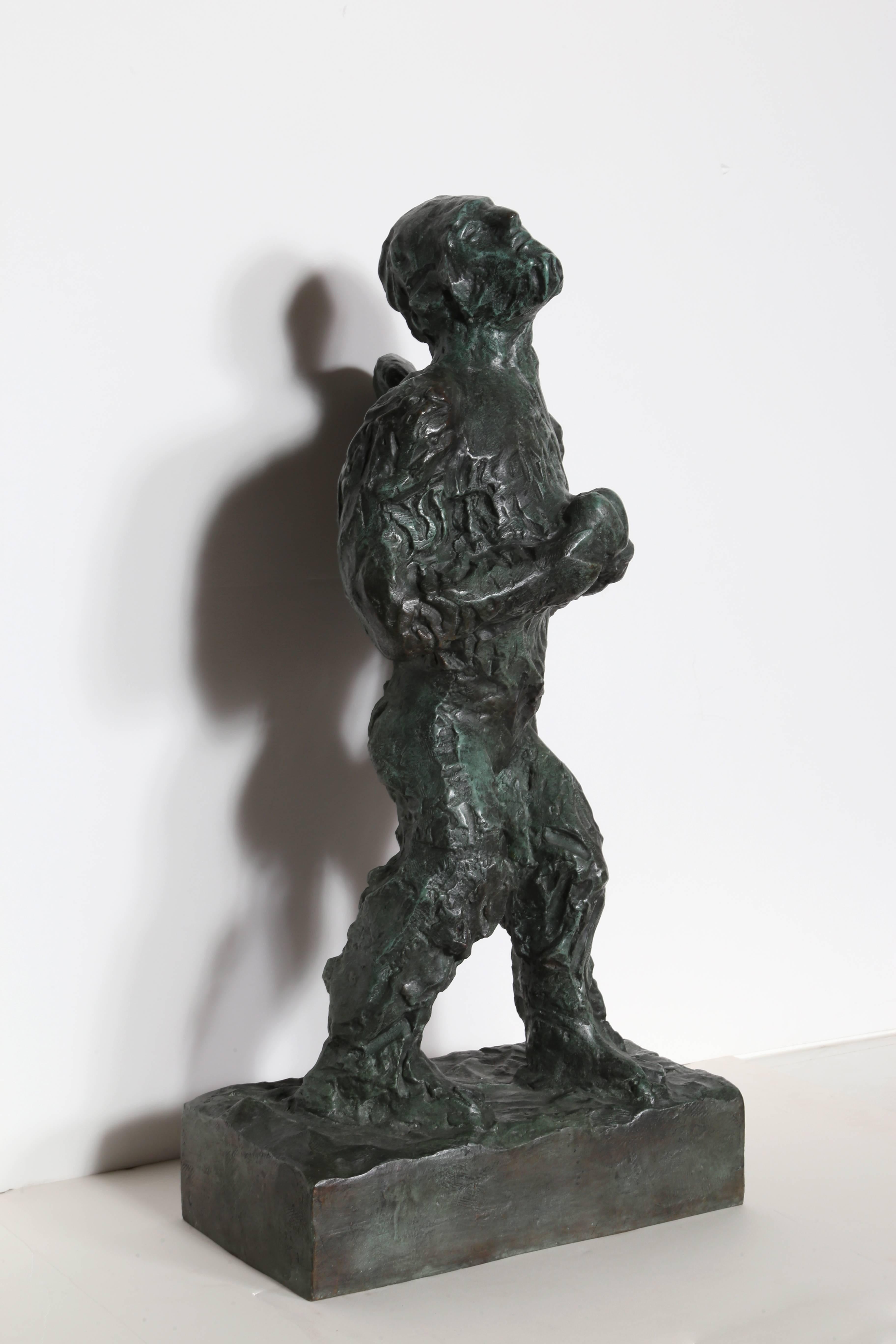 Angelo con cuore, scultura in bronzo di Sandro Chia in vendita 6