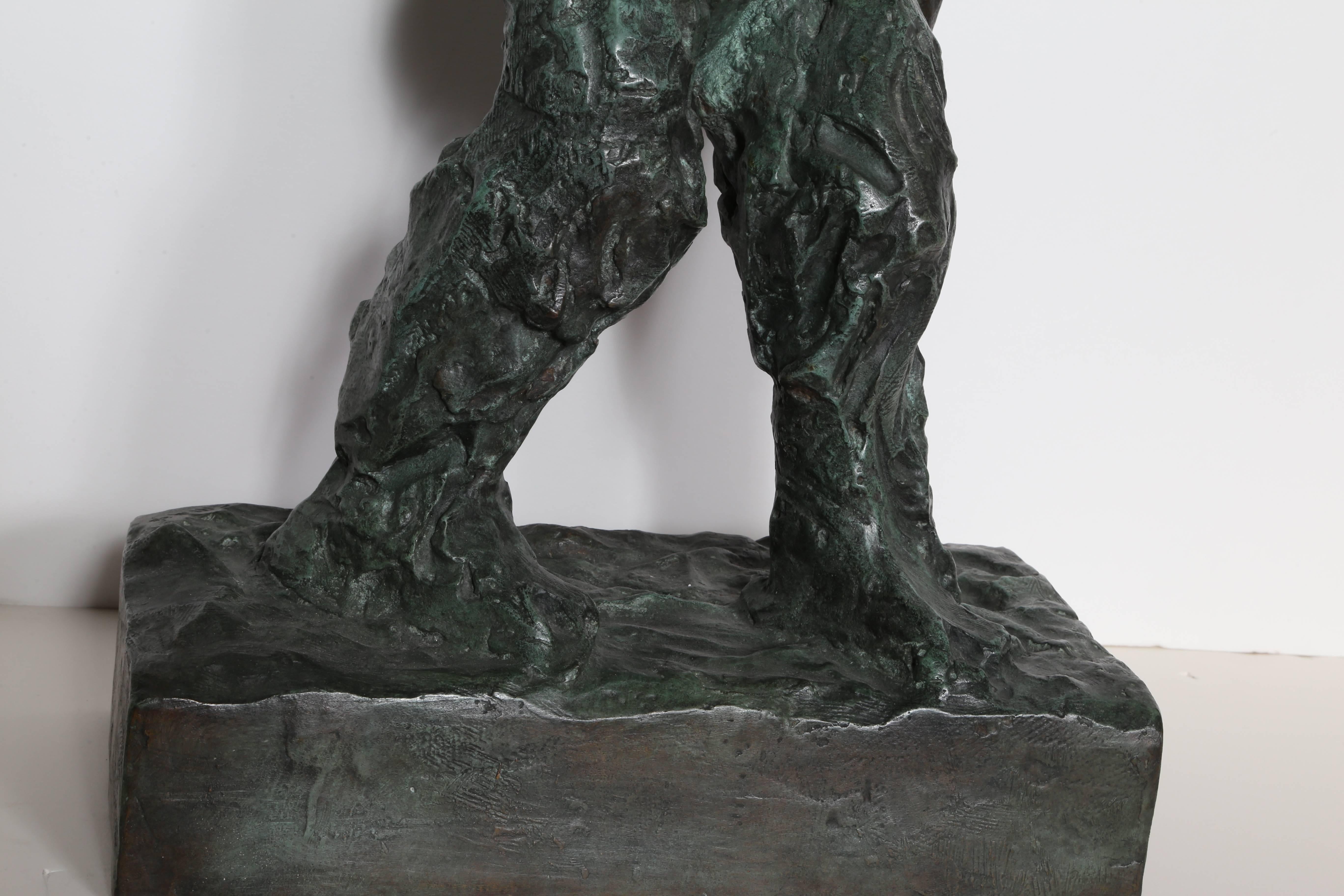 Angelo con cuore, scultura in bronzo di Sandro Chia in vendita 8