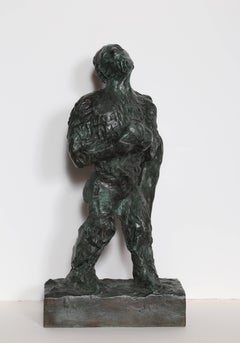 Angel mit Herz, Bronzeskulptur von Sandro Chia
