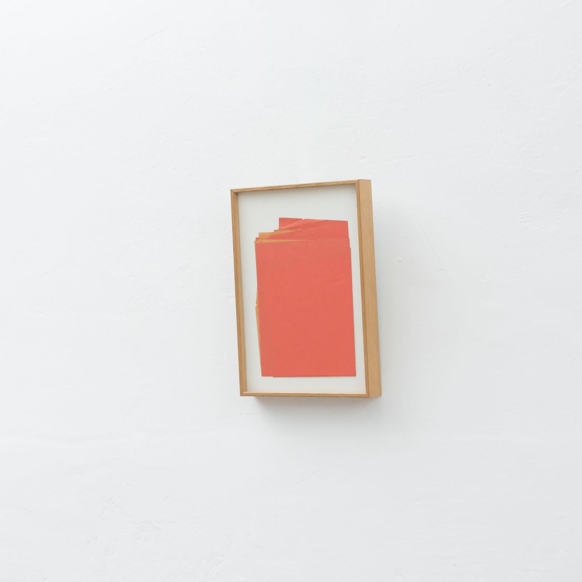 Espagnol Sandro Contemporary Artwork Red Paper Composition en vente