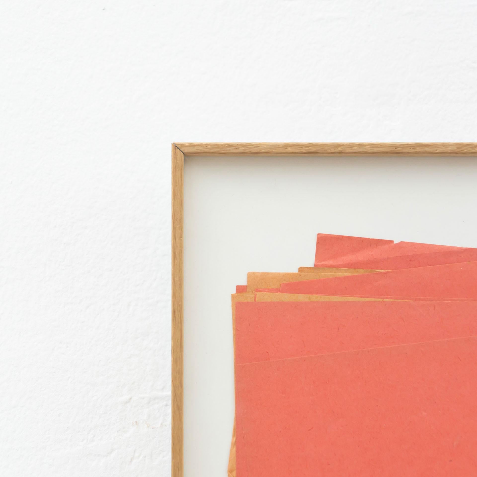 Sandro Contemporary Artwork Red Paper Composition en vente 1
