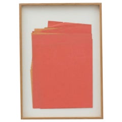 Sandro Contemporary Artwork Red Paper Composition
