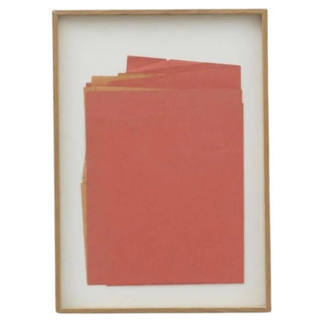 Sandro Zeitgenössisches Kunstwerk Rotes Papier Komposition im Angebot