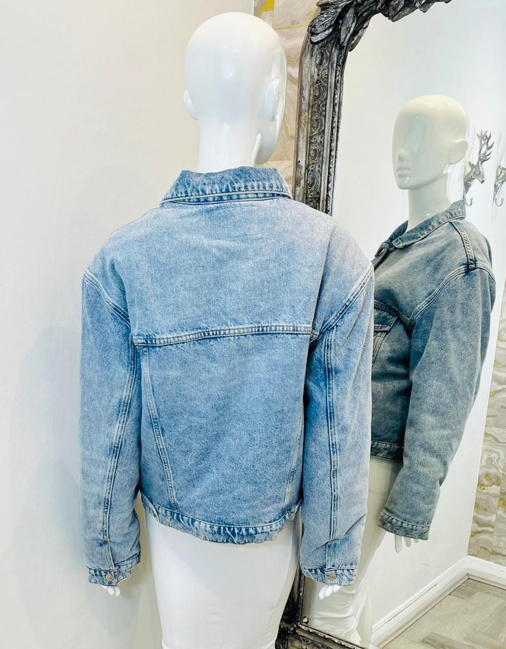 Sandro Cotton Washed Denim Jacket In New Condition In London, GB