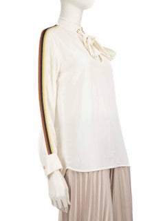 Sandro Ecru Side Tape Blouse Size S