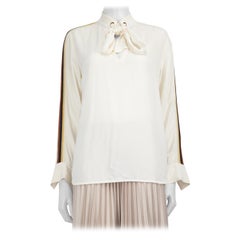 Sandro Ecru Side Tape Blouse Taille S