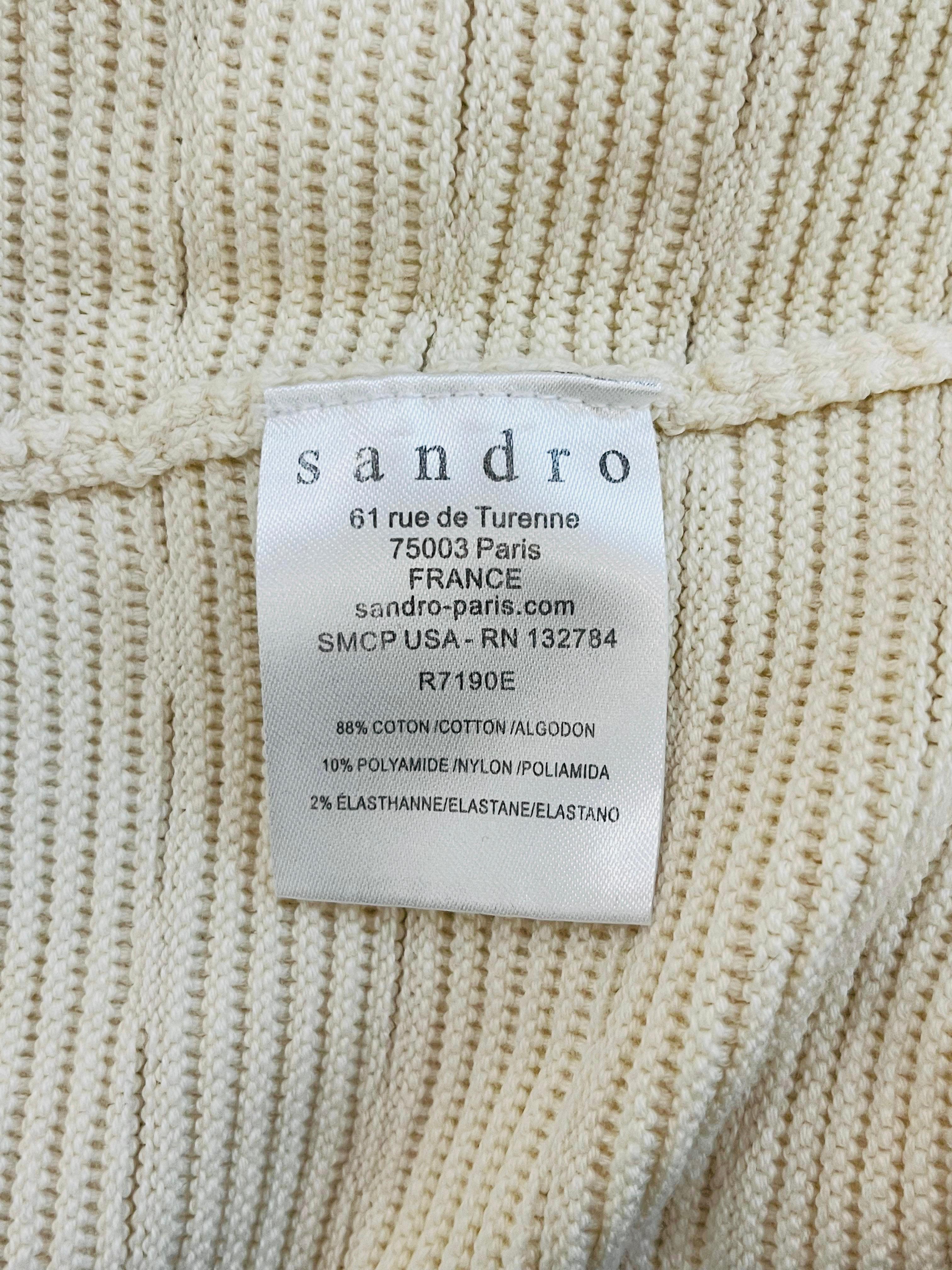 Sandro Fit & Flare Cotton Dress For Sale 2