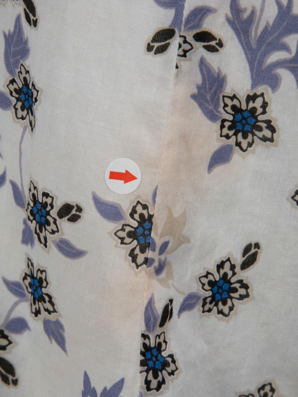 Sandro Vestido Midi Estampado Floral Detalle Broderie Talla S 3