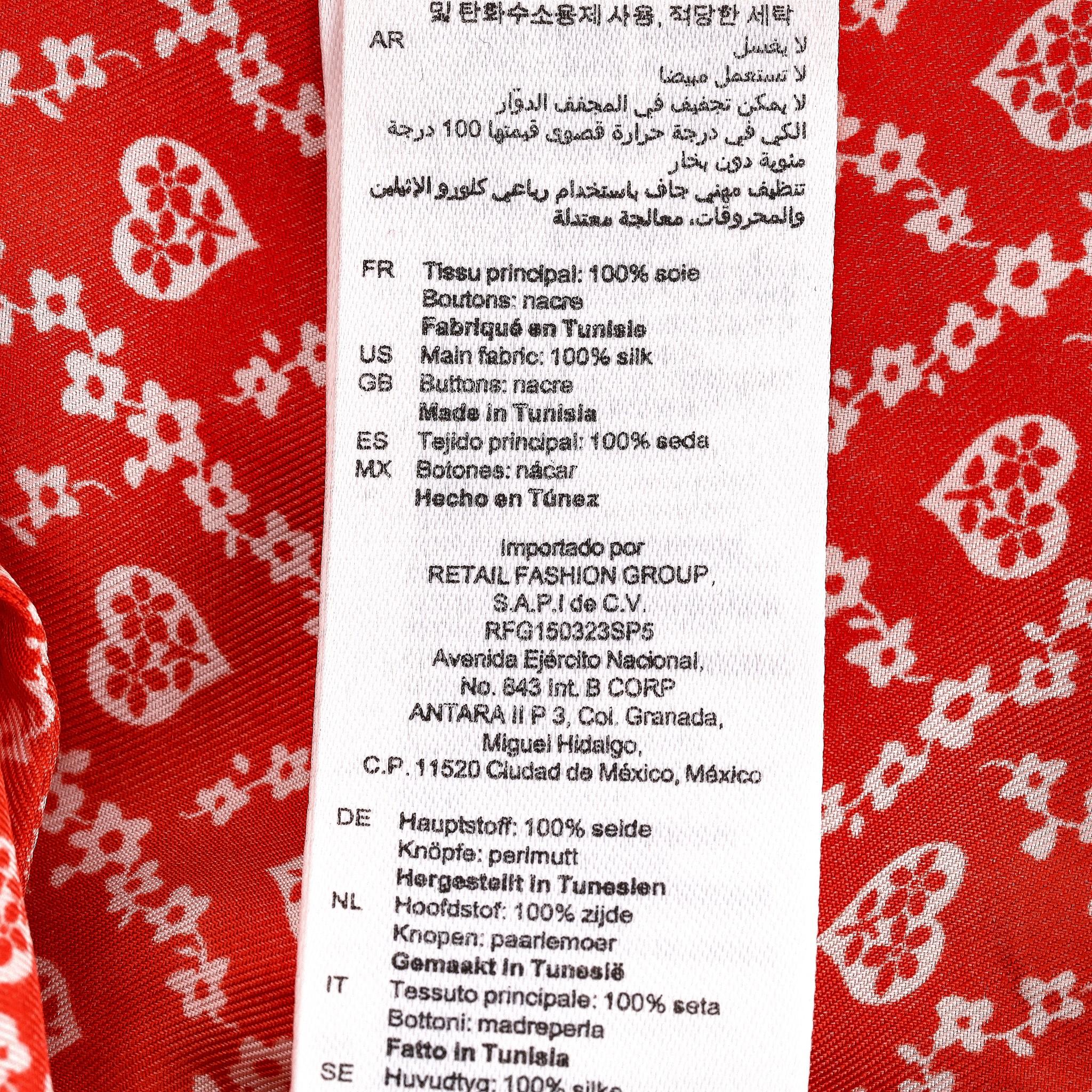 Sandro Floral Print Silk Shirt For Sale 1