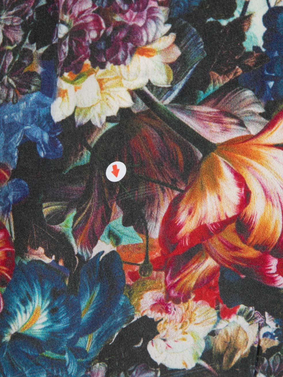 Sandro Mini-robe à volants en soie à fleurs, taille L Pour femmes en vente