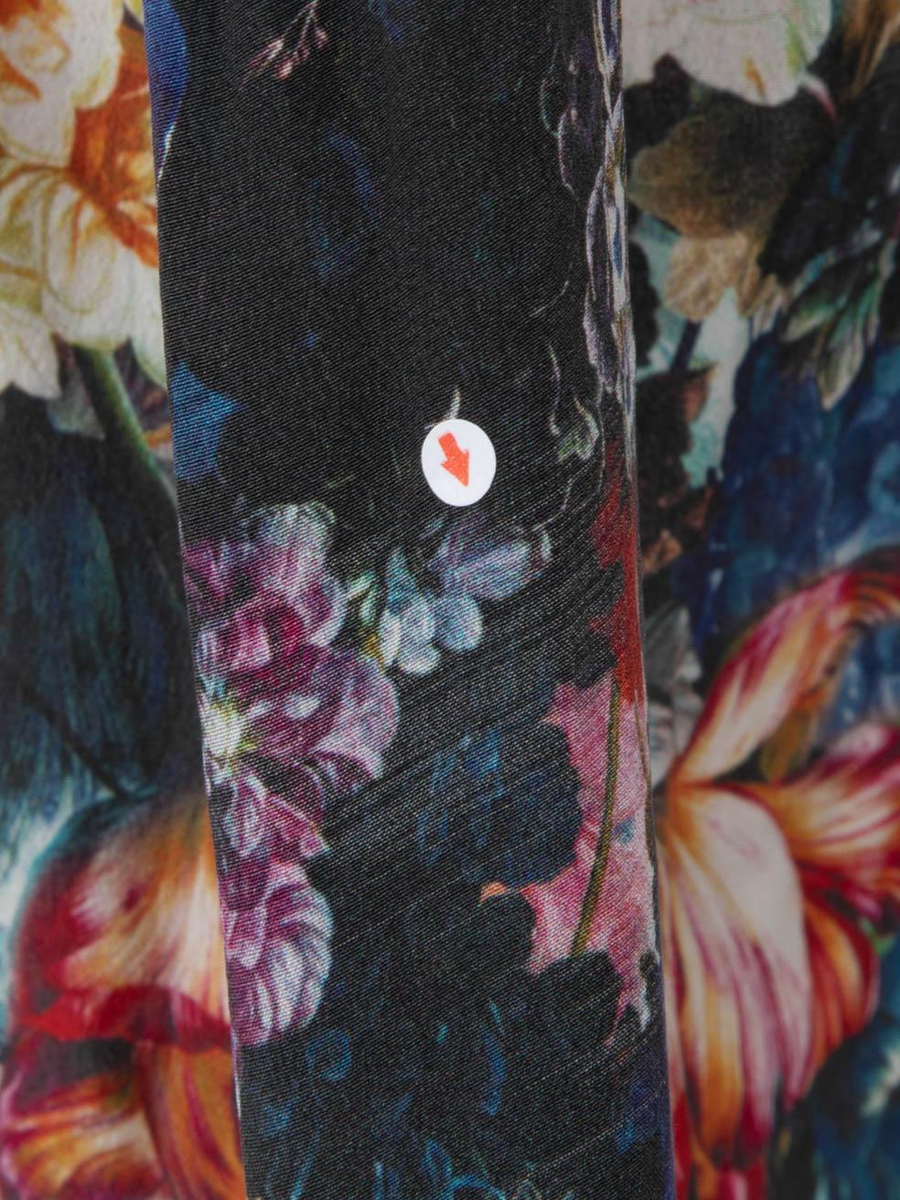Sandro Mini-robe à volants en soie à fleurs, taille L en vente 4
