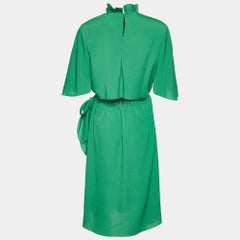 Sandro Green Chiffon Cut-Out Rebella Midi Dress L