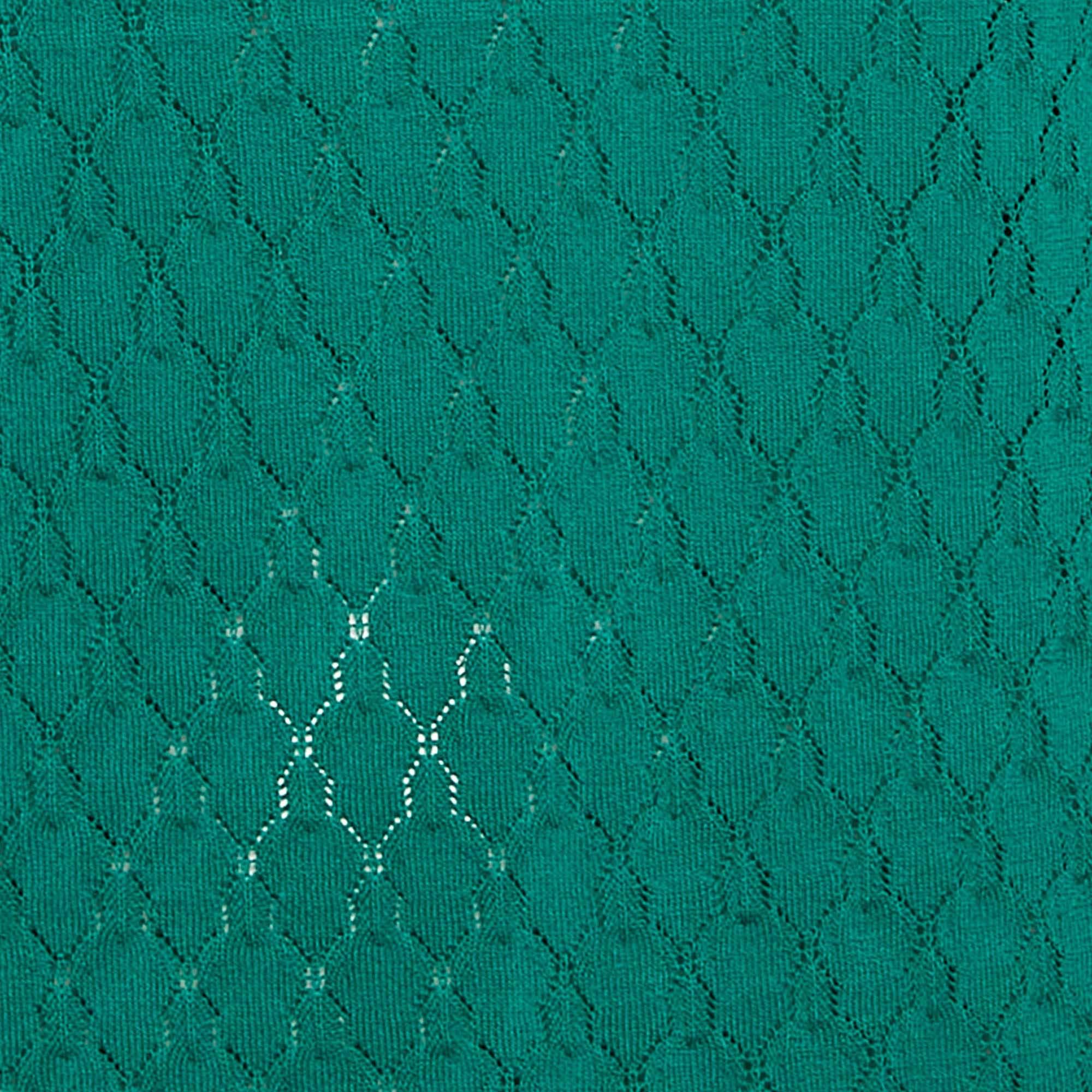 Verde Sandro Green Pointelle Stretch Knit Anabelle  Ponticello I.L.A. in vendita