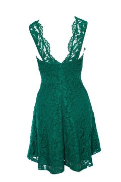 Sandro, Green Riviera sleeveless lace dress.