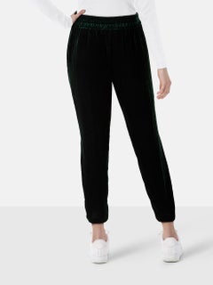 Sandro Green Velvet Slim Zipped Cuff Trousers Size M