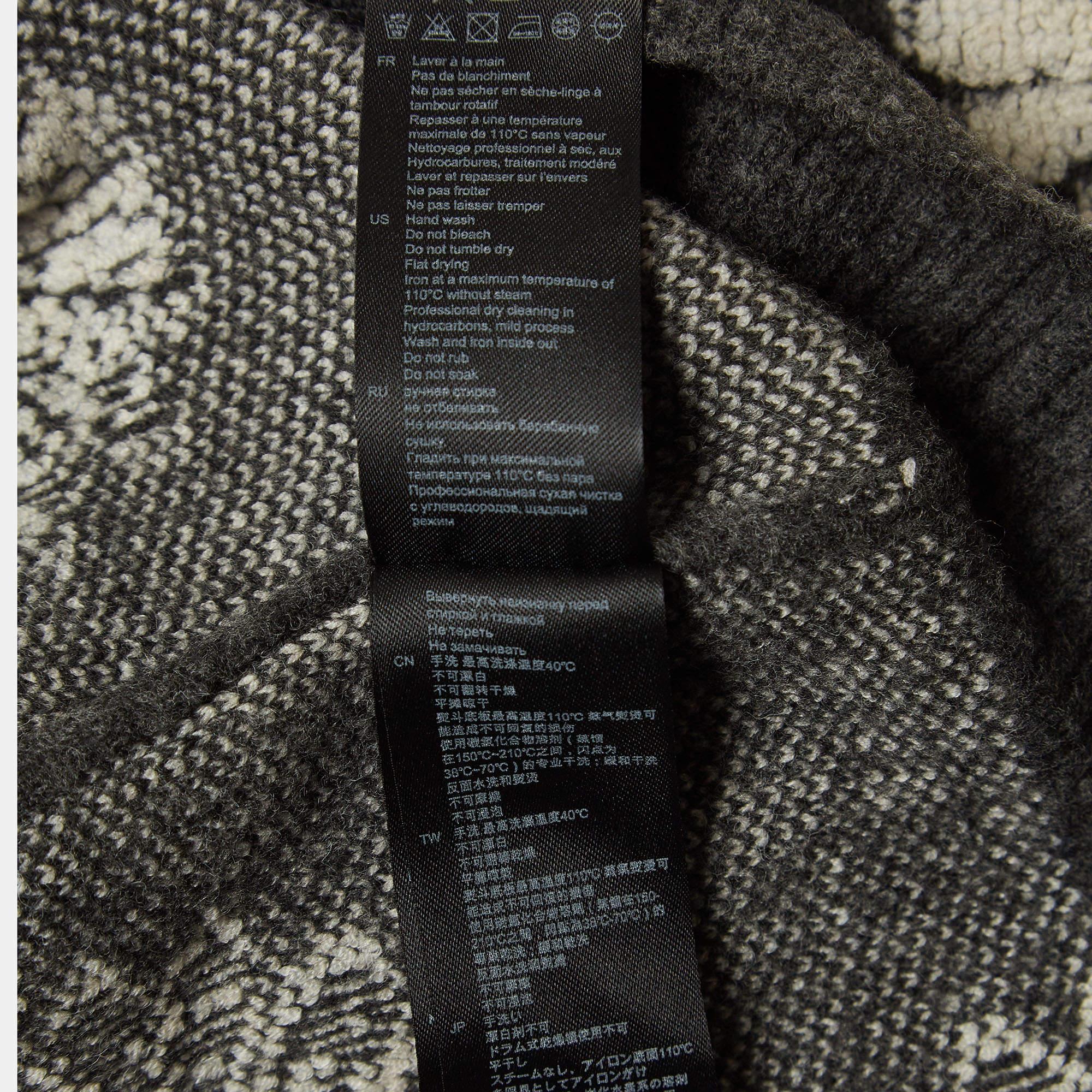 Sandro Grey Floral Intarsia Knit Sweater L 2