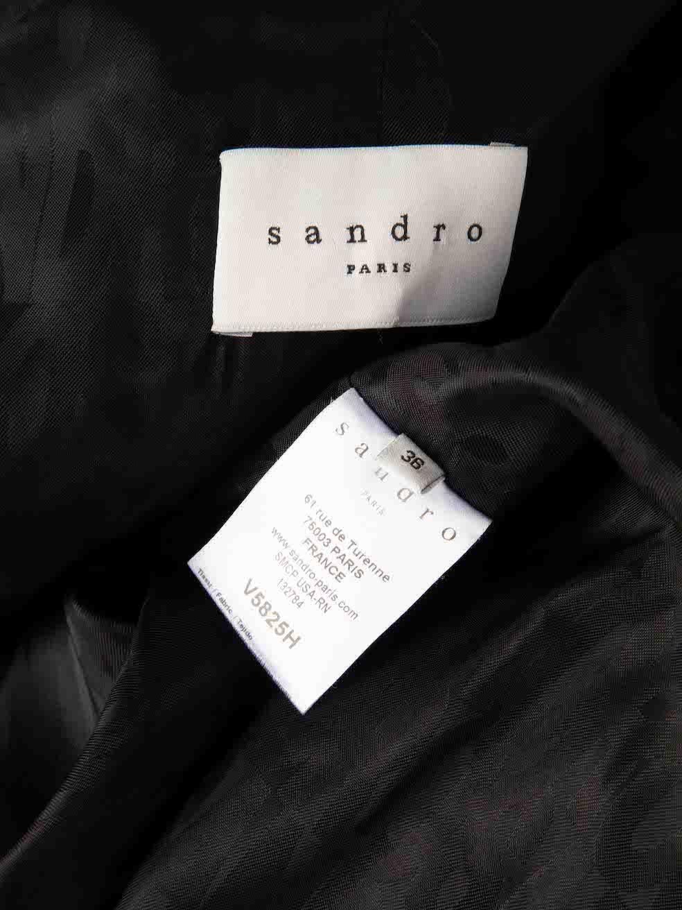 Sandro Grey Wool Tailored Blazer Jacket Size S For Sale 1