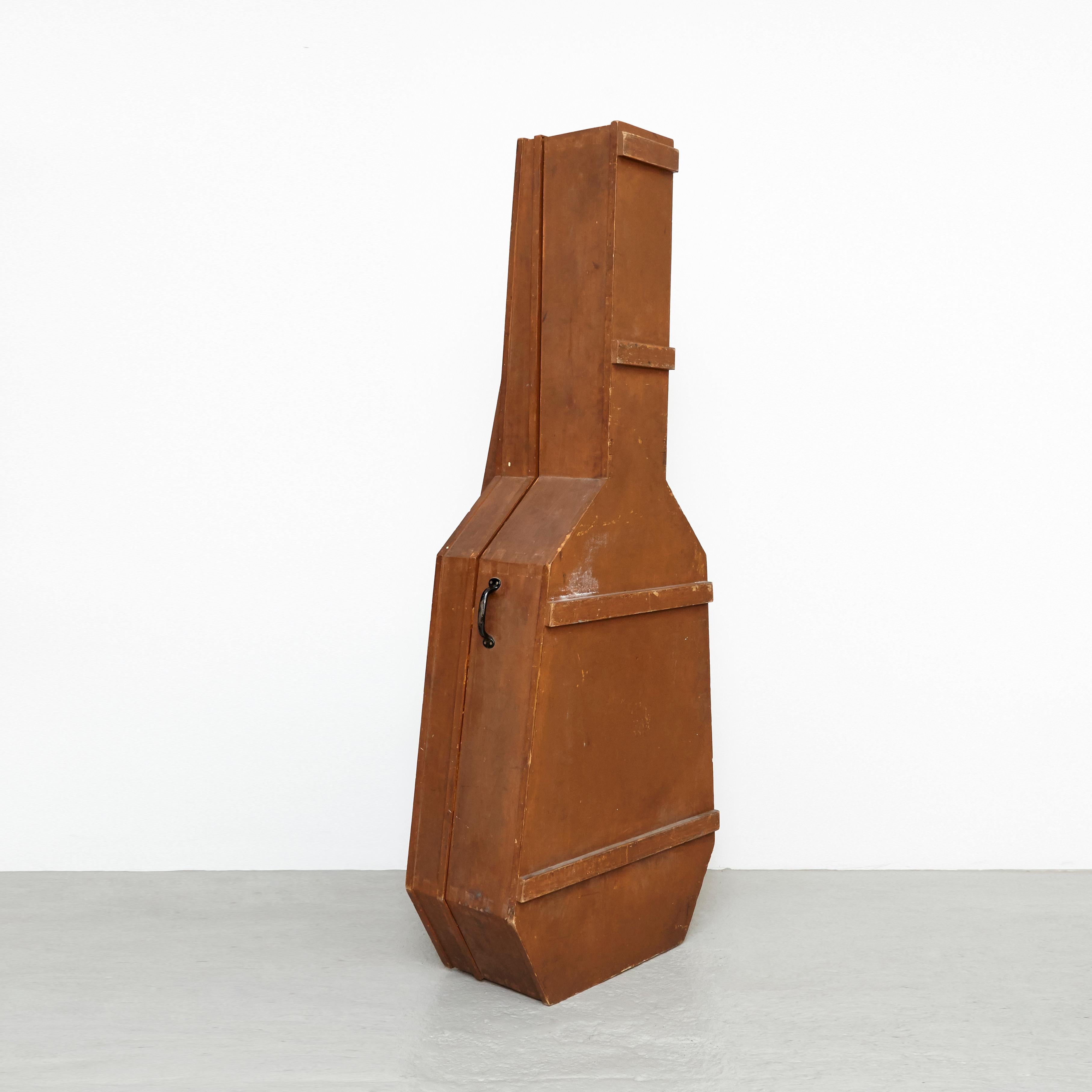 Sandro „“INRI“ Zeitgenössische minimalistische Skulptur-Doppel Bass-Etui, 2017 (Holz)