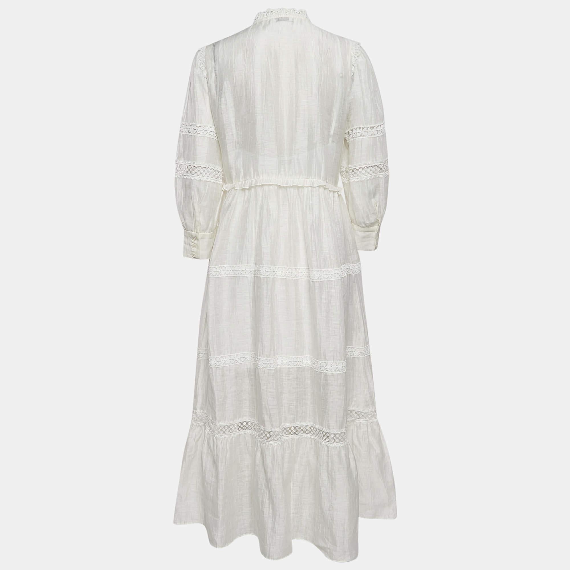 This stylish midi dress exudes elegance and sophistication. Its flattering length falls between the knee and ankle  offering a versatile option for various occasions. With its chic design  it combines modern trends with timeless charm  making it a